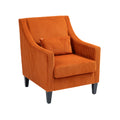 Coolmore Modern Accent Chair,Upholstered Armchair With Scooped Arms For Bedroom,Apartment,Studio,Office,Waiting Room Orange Corduroy Orange Primary Living Space Foam Corduroy