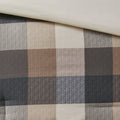 7 Piece Herringbone Comforter Set Neutral Cal King California King Neutral Polyester
