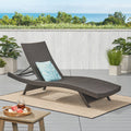 Salem Pe Wicker Chaise Lounge Brown Pe Rattan Iron