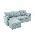 United We Win Furniture, Modular L Shaped Sofa, Modular Long Sofa With Reversible Chaise Lounge, Sofa Bed, Sleeper Sofa, Modular Sofa Combination With Storage Seats. Mint Green Chenille 3 Seat