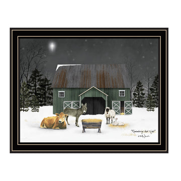 Remembering The Night Black Framed Wall Art For Living Room, Bedroom Wall Art Print For Home Decor By Billy Jacobs Multi Wood Paper