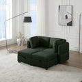 Modular Sectional 2 Seater Sofa With 2 Ottomanssleeper Sofa Bed Modular Sofa With Chaiseadjustable Arms And Backs Green Green Polyester 2 Seat
