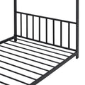 Twin Size Metal House Platform Bed, Black Box Spring Not Required Twin Black Metal Bedroom Bed Frame Metal