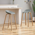 Barstool Set Of 2 Grey Polypropylene