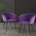 Ts Stripe Dinding Chair Purple Velvet