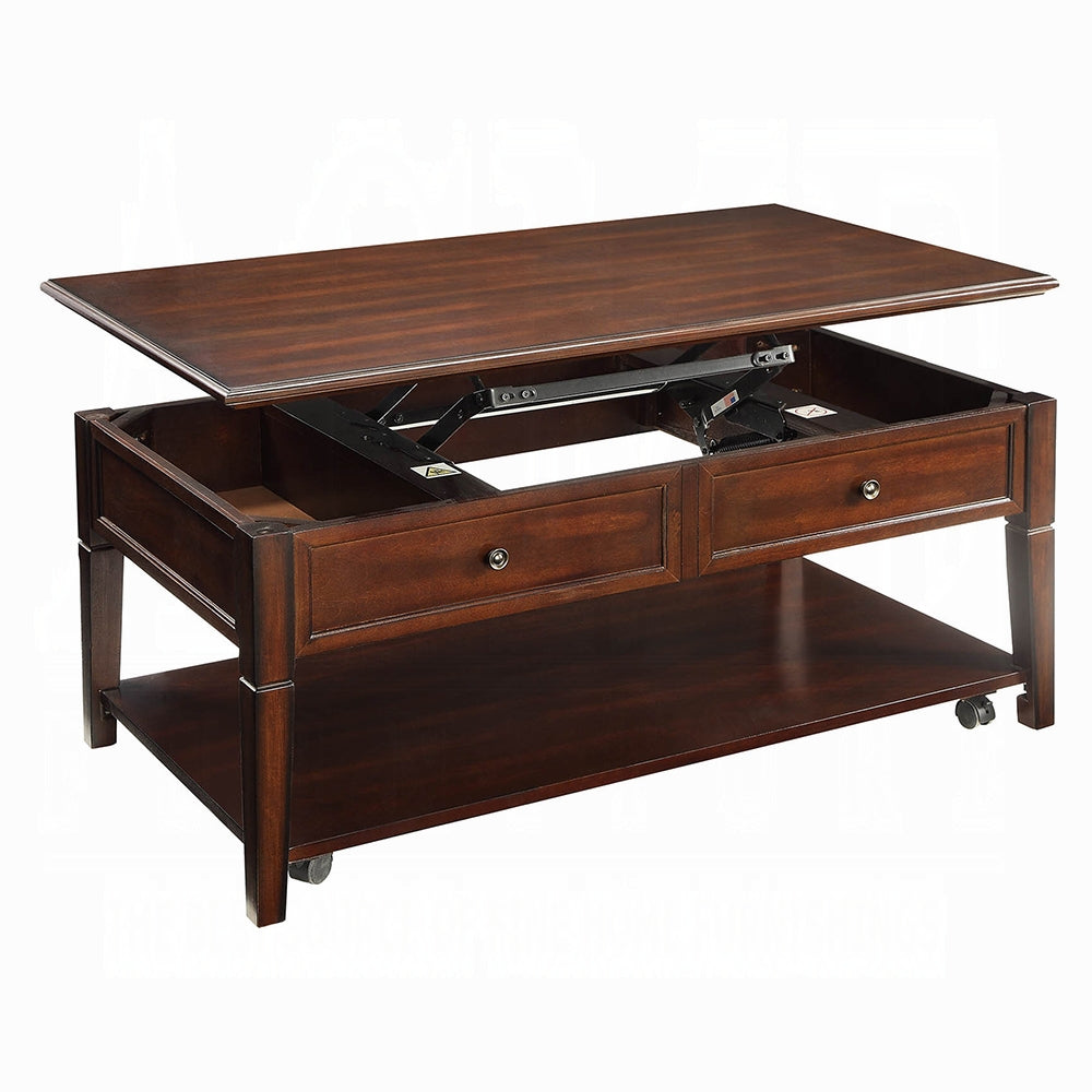 Walnut Coffee Table With Lift Top Walnut Primary Living Space Transitional Drawers Rectangular Particle Board Mdf