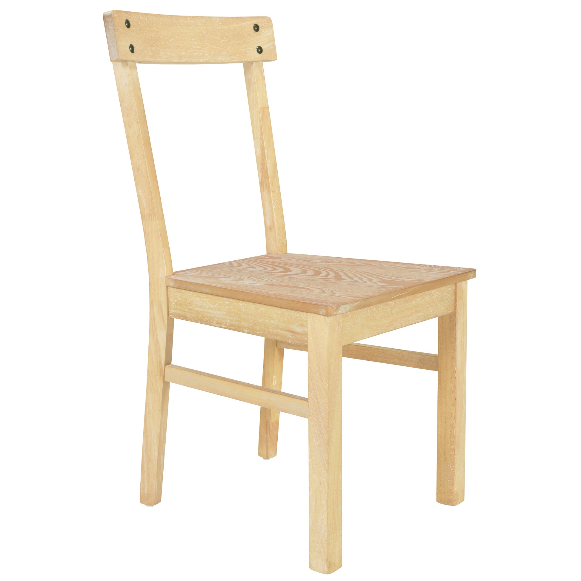 5 Piece Rustic Round Pedestal Extendable Dining Table Set With 15.7" Removable Leaf And Simple Dining Chirs For Small Places, Natural Wood Dining Room Extendable Rubberwood Oval Dining Table With Chair Wood Wood Natural Seats 4 Removable Leaf Farmhouse