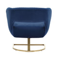 Coolmore Modern Chair With Velvet Fabric, Mid Century Chair With Wide Upholstered, Armchair For Living Room, Lounge, Bedroom Navy Navy Primary Living Space Foam Velvet