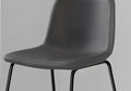Office Chair, Bar Height, Standing, Computer Desk, Work, Grey Leather Look, Black Metal, Contemporary, Modern Grey Foam Polyurethane