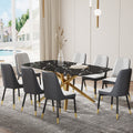 Large Modern Minimalist Rectangular Dining Table With 0.39 