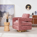 Swivel Barrel Chair For Living Room,360 Degree Swivel Club Modern Accent Single Sofa Chair, Small Leisure Arm Chair For Nursery, Hotel, Bedroom, Office Pink Primary Living Space Modern Linen