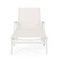 Oxton Chaise Lounge White Nylon Mesh