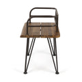 Zion Industrial Wood And Metal Chair Teak Metal & Wood