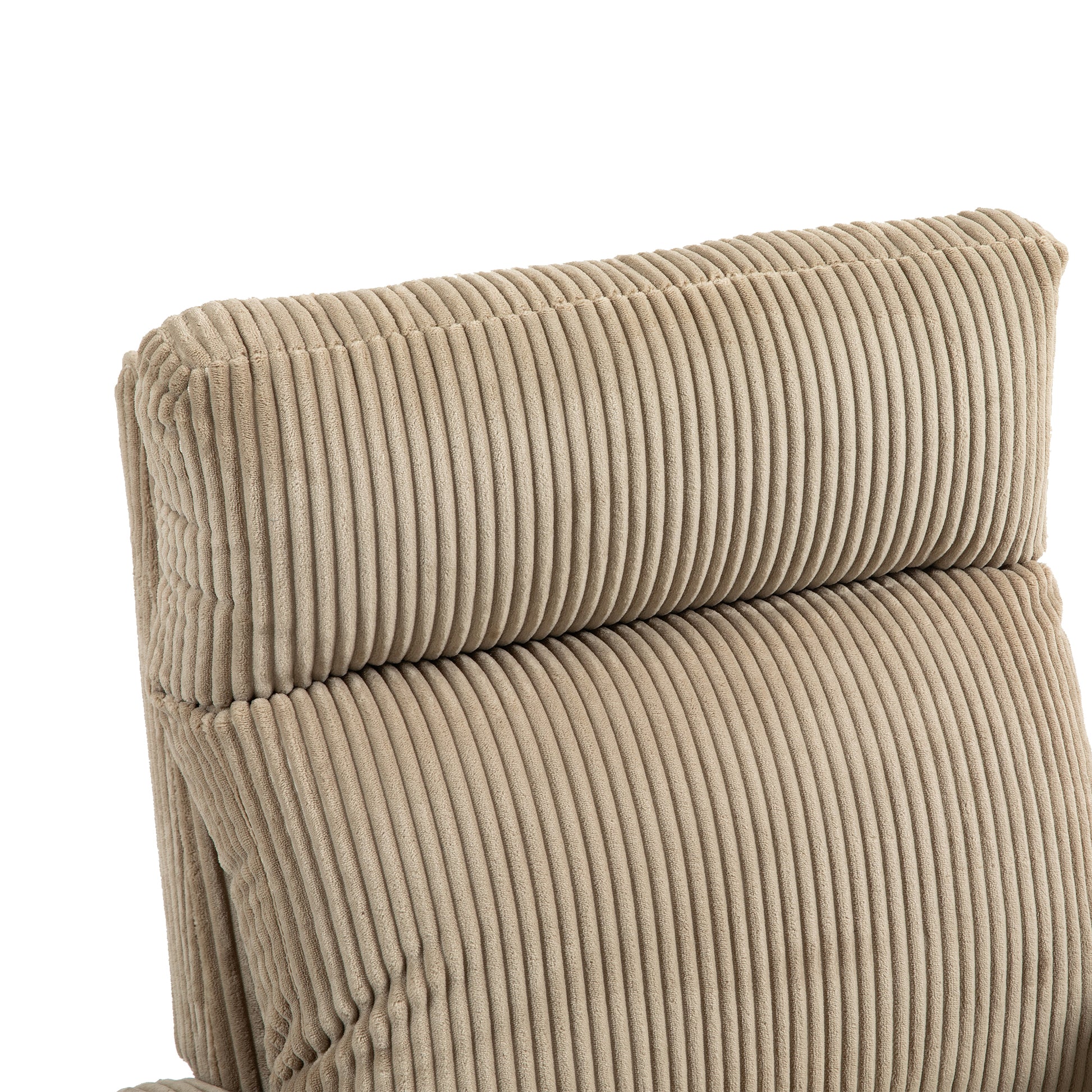 Jiada Upholstered Swivel Glider.Flannel Fabric.Rocking Chair For Nursery In Light Brown.Modern Style One Left Bag Light Brown Primary Living Space Foam Fabric Metal