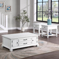 Charlestown 3 Piece Table Set White Wood