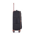 4 Piece Set 16 20 24 28 ,Softshell Suitcase Spinner Wheels Terylene Luggage Sets Carry On Suitcase Luggage Lightweight Durable Suitcase Black Black Polyester