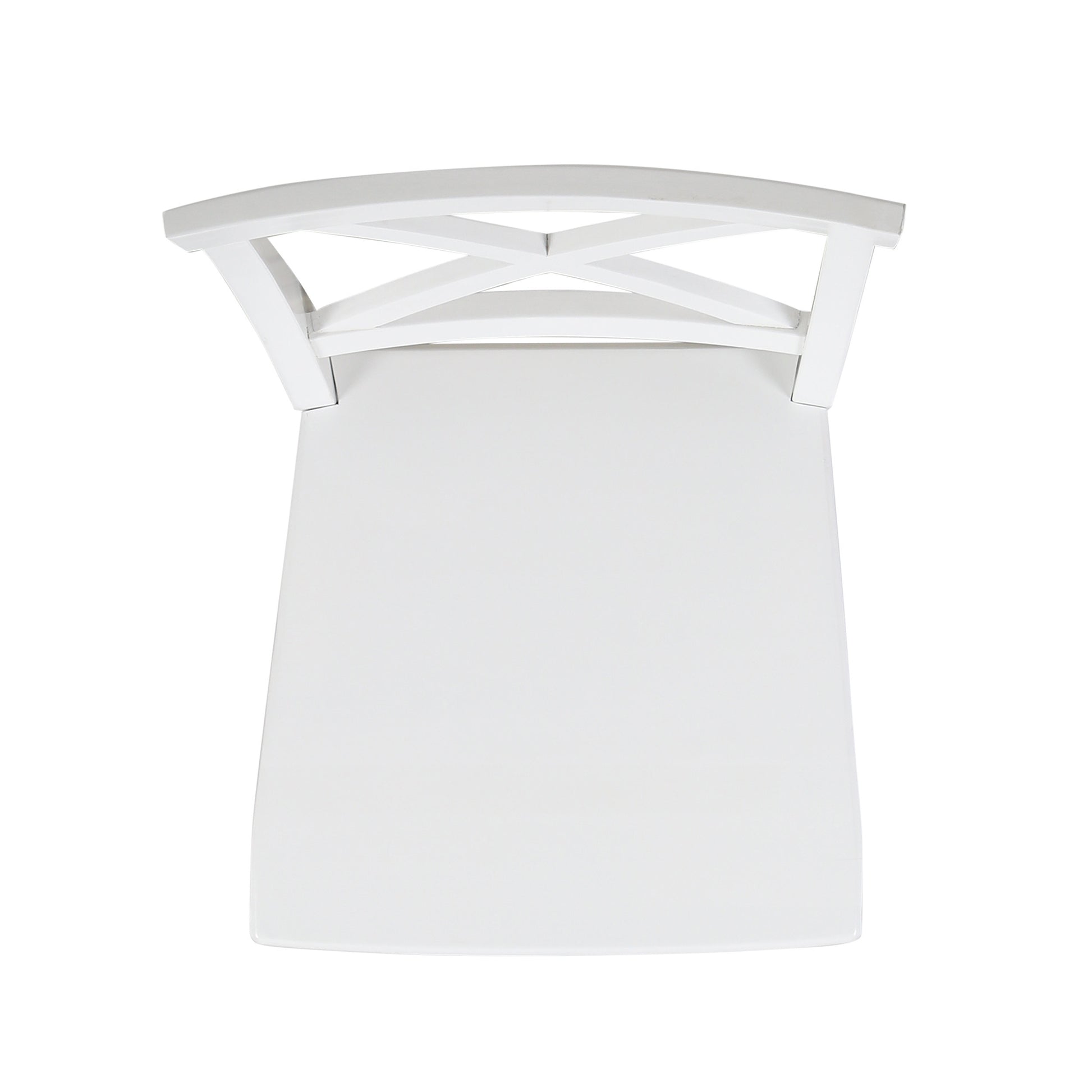 Roshan Farmhouse Acacia Wood Dining Chairs, White Set Of 2 White Acacia Wood