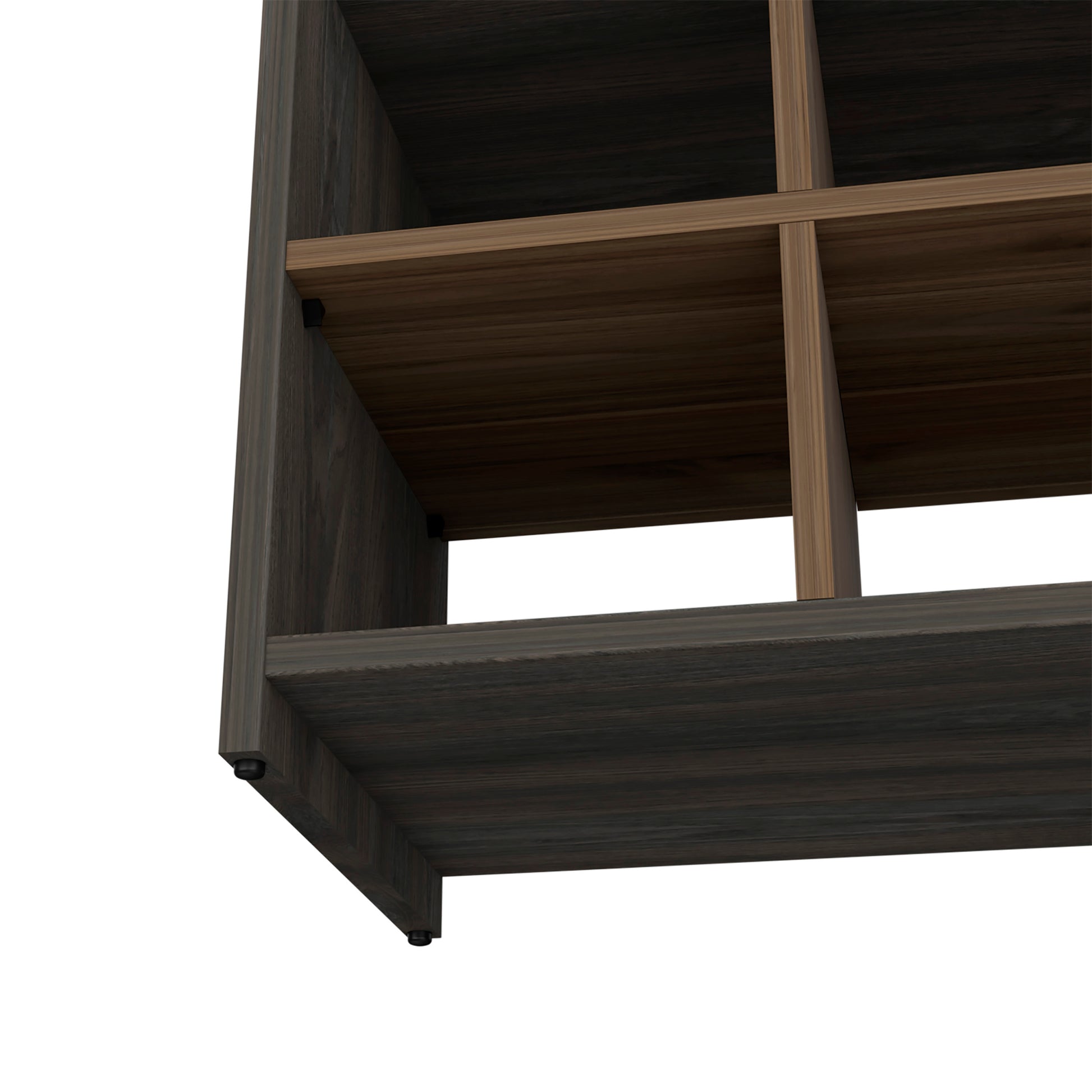 Harrison Entryway Shoe Rack, Eight Cube Spaces 8 Or More Brown Horizontal Primary Living Space Wood Contemporary Melamine Engineered Wood