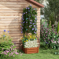 Outsunny Galvanized Raised Garden Bed, 24