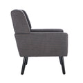 Modern Soft Teddy Material Ergonomics Accent Chair Living Room Chair Bedroom Chair Home Chair With Black Legs For Indoor Home Grey Teddy Fabric Grey Foam Upholstered