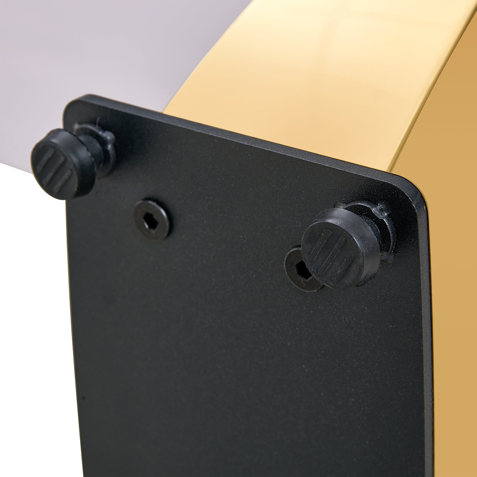 Table And Chair Set, Rock Plate Table Top, Gold Metal Table Legs, Stable And Beautiful, Suitable For Most Home Styles. Modern Simple Dining Table, Comfortable Seating. Gold Black Seats 4 Sintered Stone