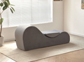Solace Chaise Lounge Chair Relaxation, Ergonomic Design With Soft Yet Firm High Density Foam Core, Removable Machine Washable Cover, Grey Grey Polyurethane