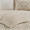 3 Piece Tufted Cotton Bedspread Set Taupe King Cal King Taupe Cotton