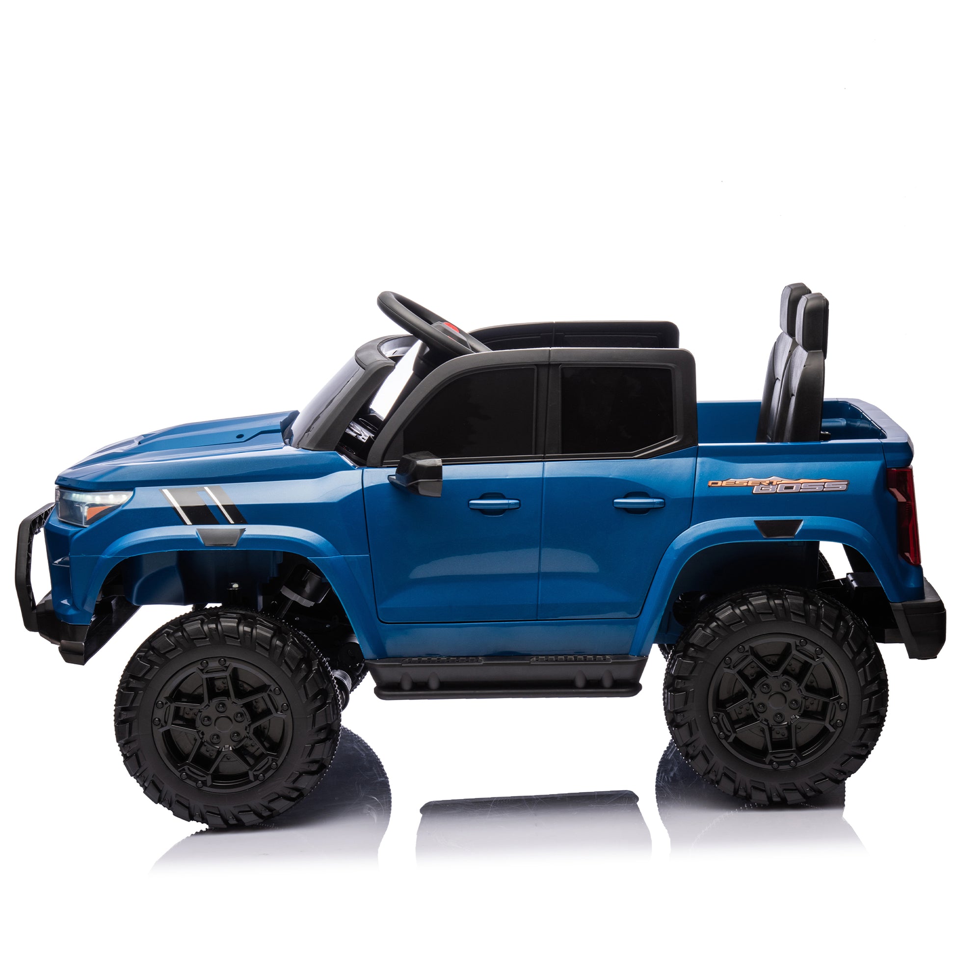 24V10A Two Seater Kids Ride On Electric Pickup, Kids Ride On Toy W Parents Remote Control,4Wd 800W Motors,Two Safety Belts,High Gate Safety Design,Usb,Bluetooth, Speed 2.49 3.73Mph For Kids Aged 3 .