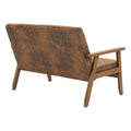 Coolmore Mid Century Modern Solid Loveseat Sofa Upholstered Microsuede Fabric Loveseat, 2 Seat Upholstered Loveseat Sofa Modern Couch Coffee Microsuede 2 Seat