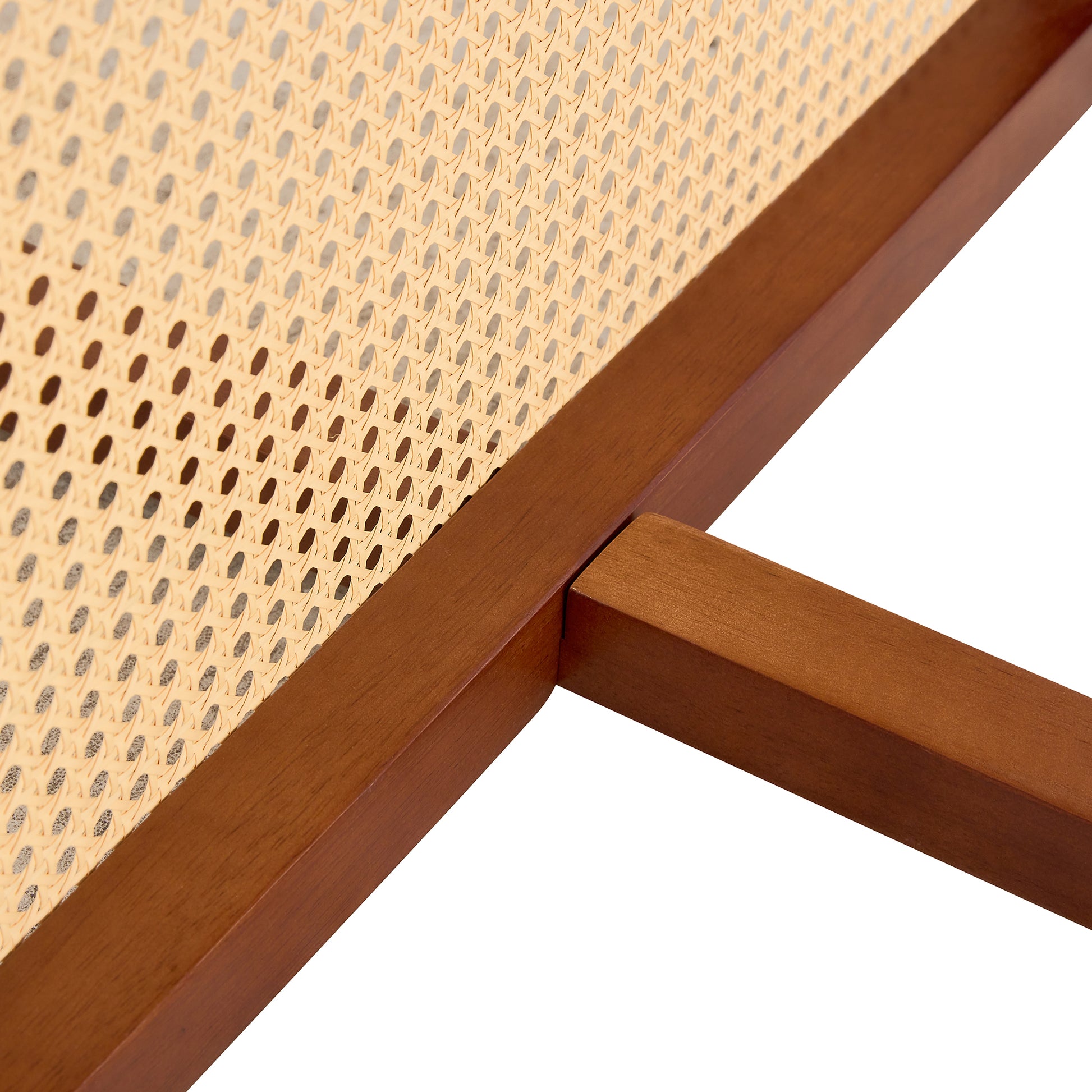 Table And Chair Set, Ancient Style Solid Wood Dining Table, Imitation Rattan Table Legs, Beautiful Simple Solid Wood Dining Chair, Perfect For Dinner, Meetings, Home And Office Decoration Walnut Rubber Wood