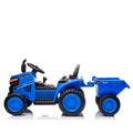 12V Kids Ride On Electric Tractor Black Knight,Kids Ride On Toy.2Wd,Non Skid Tires, Steering Wheel, Foot Pedal,With Removable Storage Tug,Light,Bluetooth,Music,Mp3,Usb,Power Display For Kids Aged 2 3. Blue 50 99 Lbs Polypropylene
