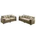 Modern Living Room Sofa Two Piece Set, Suitable For Living Room And Bedroom Sofa Set, Consists Of Two Pieces Of 2 Seater Sofa,Tan Corduroy Tan Corduroy 4 Seat