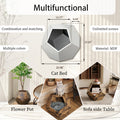 25.98'' Shaped Modern Pet Furniture Cat Kennel Side Table Mdf Multi Purpose Furniture Antique Wood Color Antique Brown Mdf
