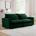 Modern Sofa 2 Seater Corduroy Fabric Sofa With Armrests For Apartment Living Room, Green Green Corduroy 2 Seat