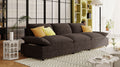 119.5'' 3 Seater Sofa With 2 Storage Unitsfor Living Room, Office, Apartment Gray Polyester 3 Seat