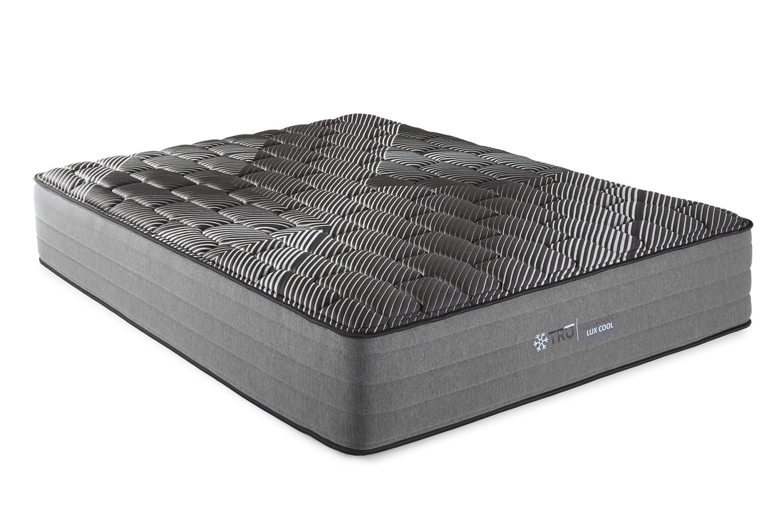 14" Pure Ice Lux Firm Quilted King Mattress Black Foam Spring King