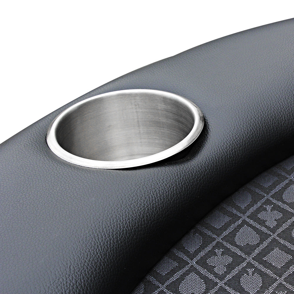 95 Inches Poker Table Model 18755 Black With Cup Holders And Chips Tray Black Primary Living Space Modern Plastic,Wood