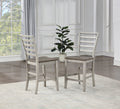 Abacus 5 Piece Dining Set With Drop Leaf Counter Height Table Smoke Grey Smoke Grey Wood