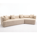 And Upgraded Extended Edition Modular Sofamodern Minimalist Style Sofa, Upholsteredfree Combination, Round Fiber Fabric, Anti Wrinkle Fabric,Dimension Extension,Brown Light Brown Polyester Primary Living Space Medium Soft Tight Back Modern Flared Arms