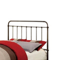 Metal Full Size Platform Bed With Headboard & Footboard, Deep Bronze Bronze Metal