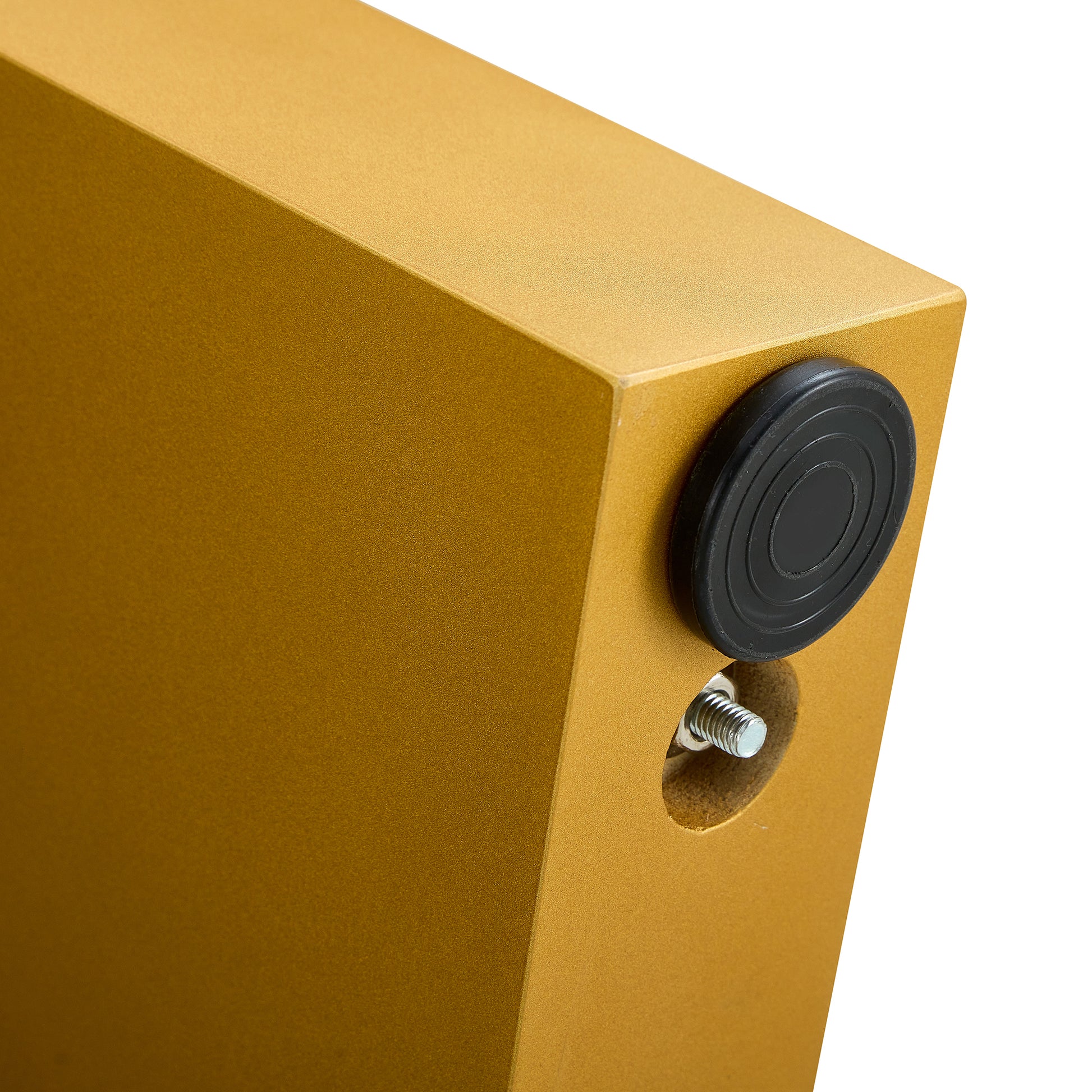 Modern Minimalist Tempered Glass With Sticker Desktop Coffee Table And Dining Table, Paired With Golden Mdf Decorative Columns. Computer Desk. Game Table. Ct 1546 Golden Mdf Glass