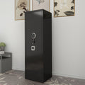 Gun Safes For Home Rifle And Pistols, Fingerprint Electronic Safe With Quick Access, Detachable Partition, No Assembly Required, Black Black Bedroom Classic Metal Metal