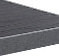 1Pc Contemporary Upholstered Platform Bed California King Linen Like Polyester Fabric Steel Grey Wood Frame Bedroom Box Spring Not Required California King Steel Gray Wood Primary Living Space Contemporary Bed Frame Polyester Wood