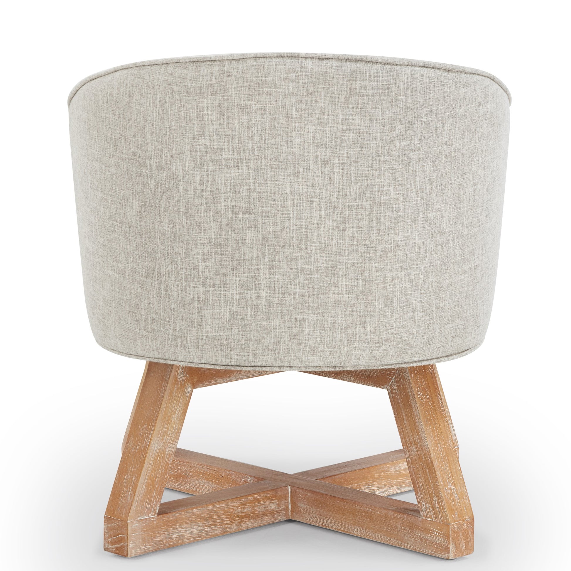 Swivel Chair With Cross Shaped Wooden Base,Lounge Chair With Solid Wood Legs, 360 Freely Swivel Chairclassic Linen Fabric For Living Room, Bedroom, Office, Dresser Light Gray Light Gray Primary Living Space American Design,Artsy,Classic,Modern Rubberwood