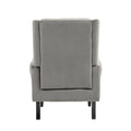 Coolmore Wood Frame Armchair, Modern Accent Chair Lounge Chair With Sturdy Wood Legs For Living Room Bedroom Dark Gray Dark Gray Foam Velvet