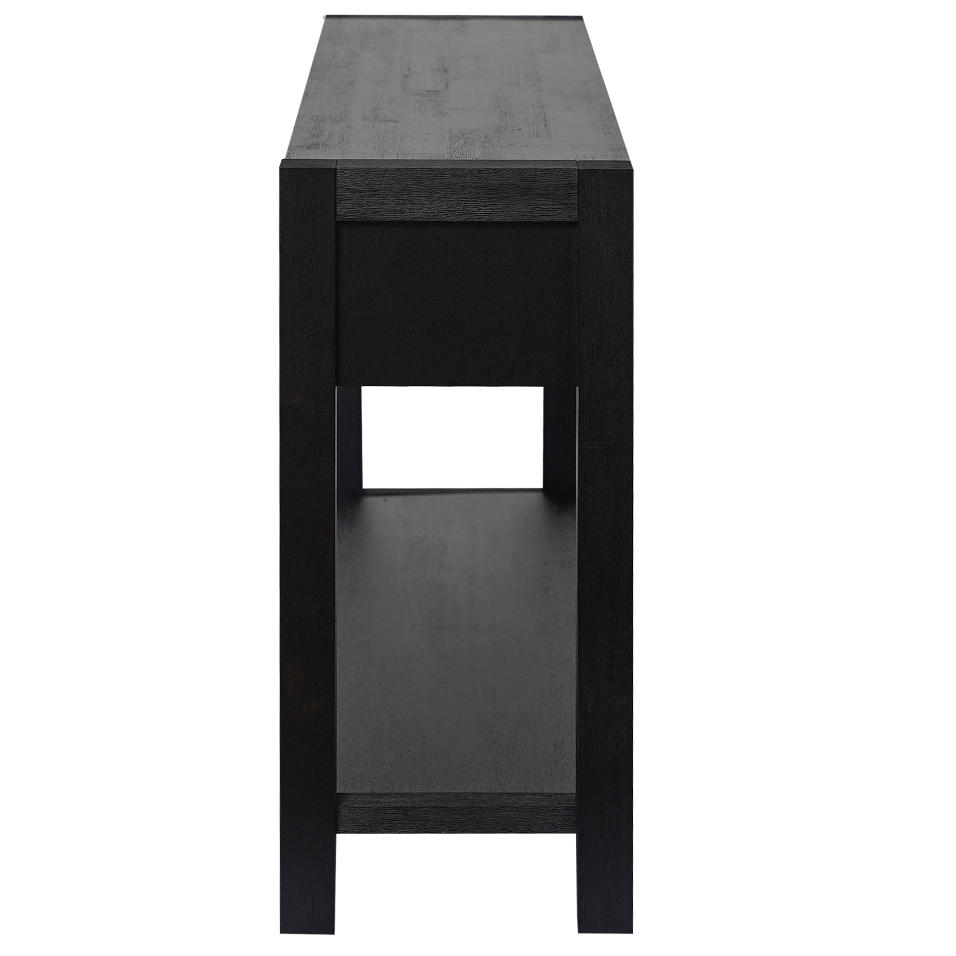 Console Table Entryway Table For Hallway Living Room With 2 Drawers And 1 Shelf Black Mdf