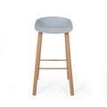 Barstool Set Of 2 Grey Polypropylene