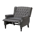 One And Half Seater Recliner Charcoal Fabric