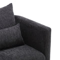 Coolmore Swivel Barrel Chair, Comfy Round Accent Sofa Chair For Living Room, 360 Degree Swivel Barrel Club Chair, Leisure Arm Chair For Nursery, Hotel, Bedroom, Office, Lounge Carbon Black Chenille Carbon Black Primary Living Space Foam Chenille