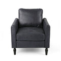 Chair Navy Blue Microfiber 1 Seat